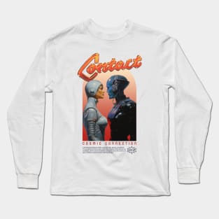 First Contact Futuristic Cosmic Connection Long Sleeve T-Shirt